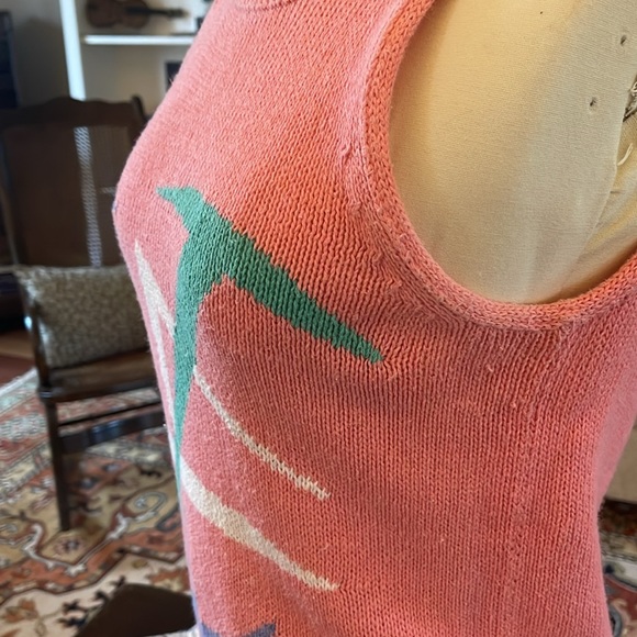 Crew neck cotton sleeveless sweater SZ Med - Picture 4 of 9